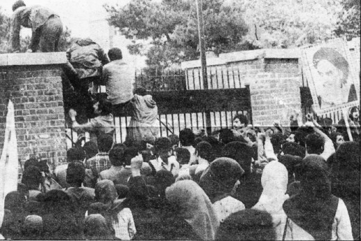Student protesting the U.S. Embassy Iran 1979