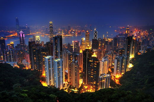 Hong Kong at night