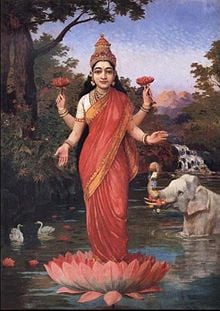 Lakshmi, goddess of wealth, inner and outer beauty and prosperity.