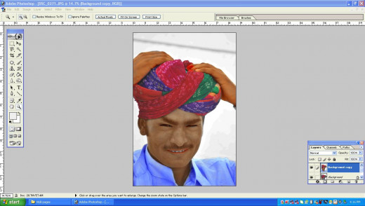 Produce color in entire image