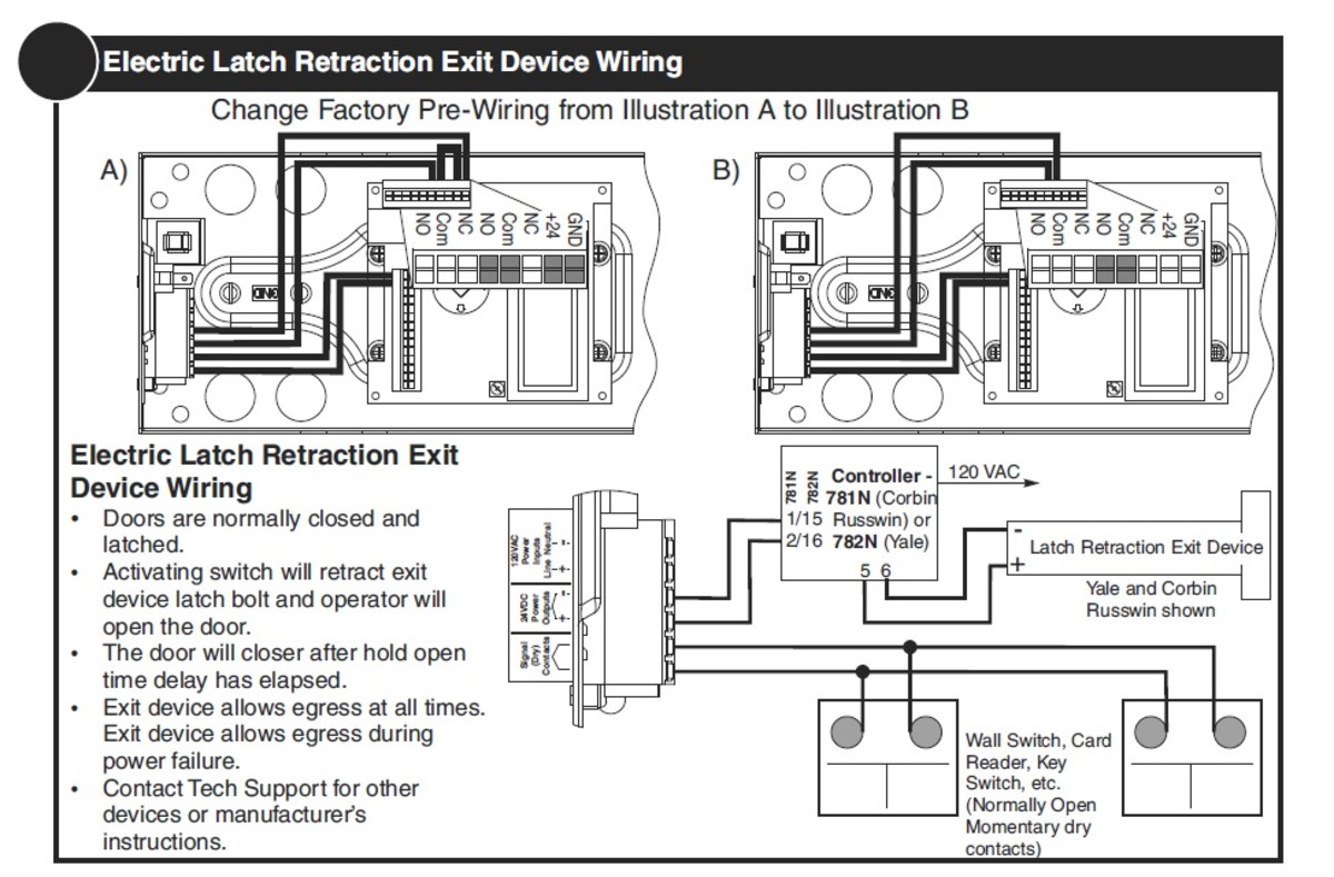 How to Coordinate Automatic Doors With Locking Devices ... wireless handicap door opener wiring diagram 