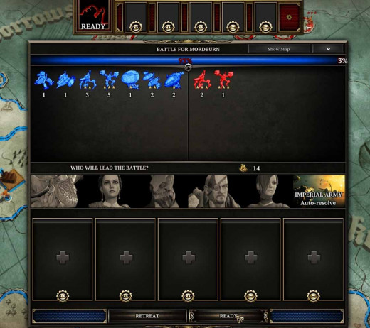The quick way to resolve a battle if you are a busy dragon commander. Make sure the probability of victory is in your favor before pressing ready.
