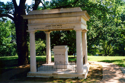 Burial site of James and Sarah Polk, Tennessee State Capital, Nashville.
