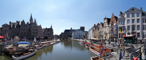 Panorama of Ghent, Belgium