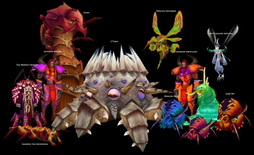 All of 40-man Ahn'Qiraj's bosses, including C'thun.