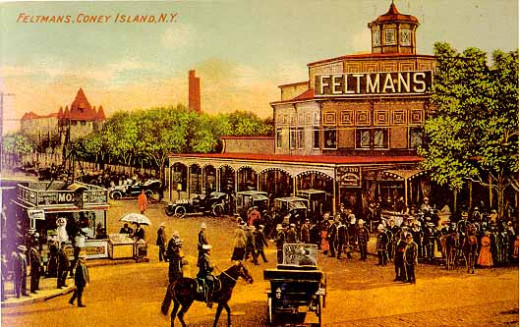 Feltman's Pavilion was Coney Island's first big attraction