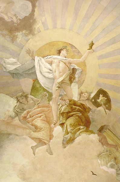Deckenfresko im Treppenhaus der Würzburger Residenz, nördlicher Götterhimmel by Giovanni Battista Tiepolo