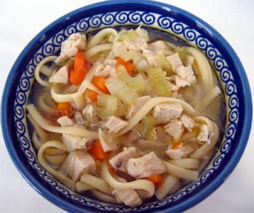 This recipe for chicken noodle soup is one of the best I have ever tasted. Cut your sweet potatoes up very fine after you have peeled them. 