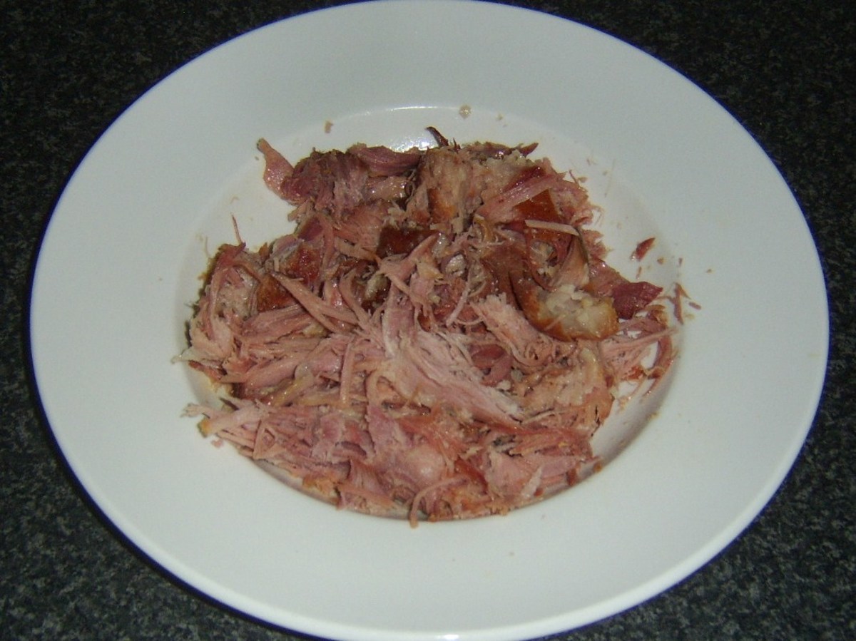 Shredded roast ham