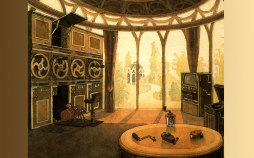 An Eldorian Living Room. Some energy, to be used for luxury items, is even produced by the Eldorians themselves by way of a sort of fitness exercise. 