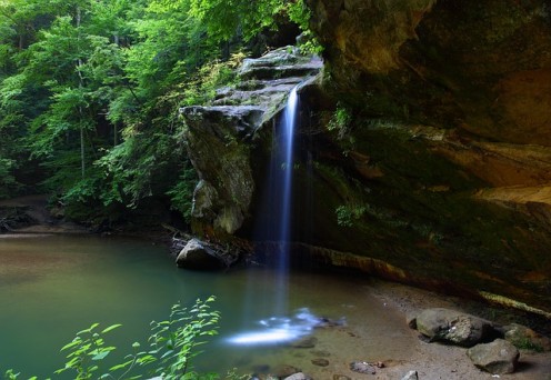 Clean, pure spring water.