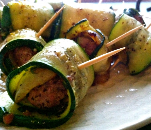 Zucchini Rolls with Beef - Healthy Pigs in a Blanket