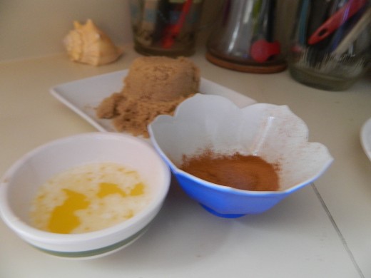 The butter is to slather on the dough before topping with cinnamon and sugar
