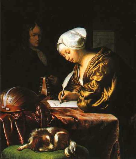 painting by Dutch artist Frans van Mieris, 1680.