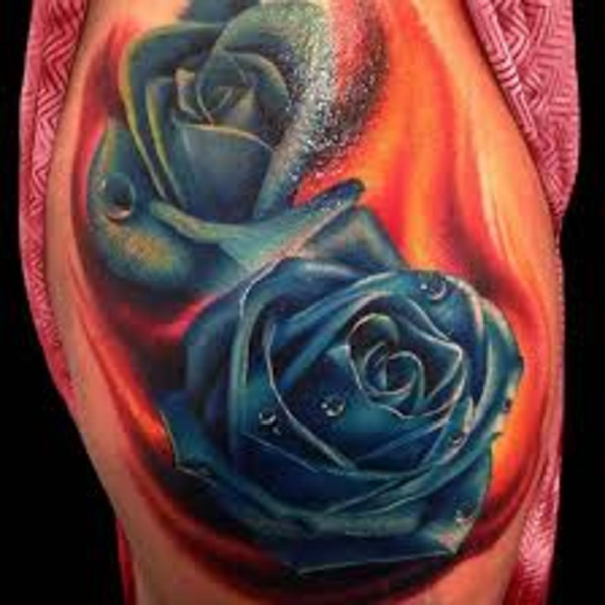 Blue Rose Tattoo Designs And Ideas-Blue Rose Tattoo ...