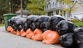 Pile of garbage bags