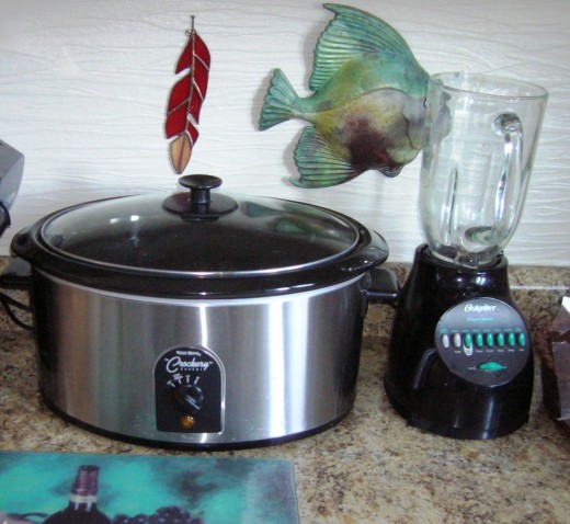 two essential cooking tools, blender and slow cooker, Bob Ewing Photo