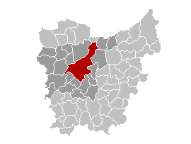Map location of Ghent, East Flanders province, Belgium  
