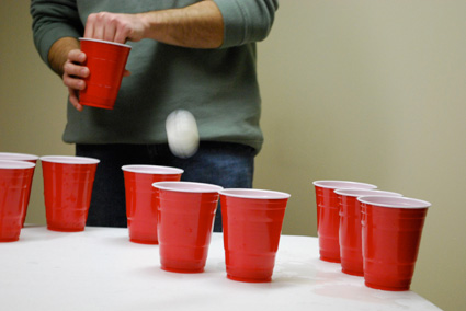 No Penalty when Ball is in Your Own Possession.. But results with an Elimination when it is Not. - Beer Pong Rules