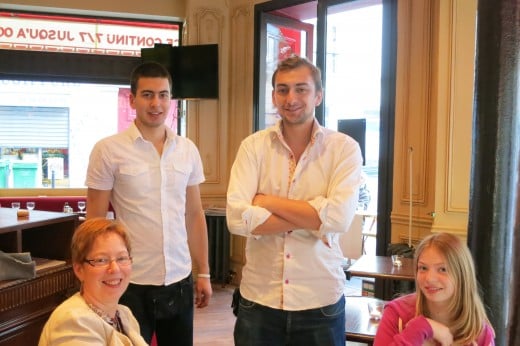 Waiters at "our" cafe