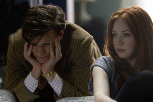 Matt Smith as the Eleventh Doctor and Karen Gillan as companion Amy Pond.