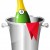 Free champagne bottle and ice bucket clip art