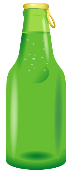 Free food clip art: Green beer bottle
