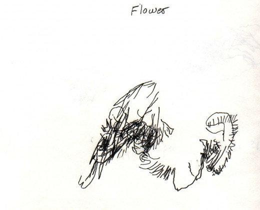 Even though I wrote flower at the top, it really was a potted plant that I was trying to draw.