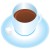 Cup of coffee with sugar cubes free clip art