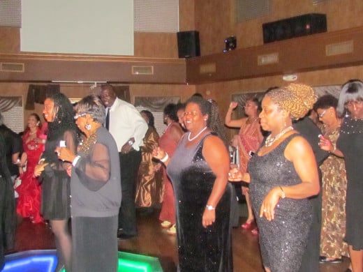 The evening of romance  and celebration was closed out with everyone on the dance floor for this special event.