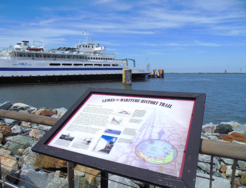 The Lewes ferry terminal is part of the Lewes Maritime History Trail. 