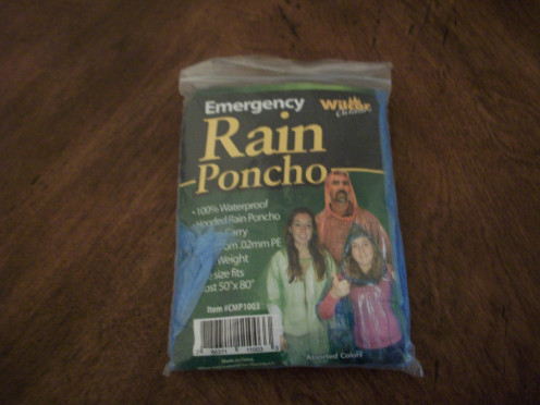 This rain poncho I picked up at a gift shop at a local trailhead (Chimney Rock) for relatively low cost.