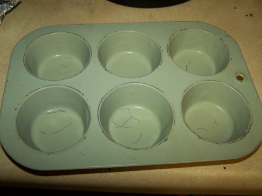 cup-cake tin I use to make the nests.