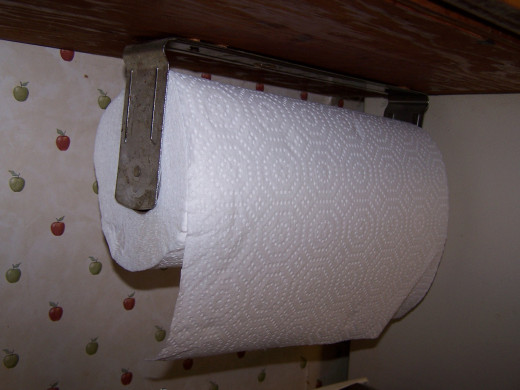 Paper towels used to absorb excess oil.