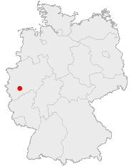 Map location of Cologne, Germany 