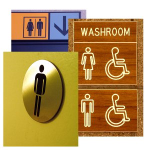 Custom Bathroom Signs