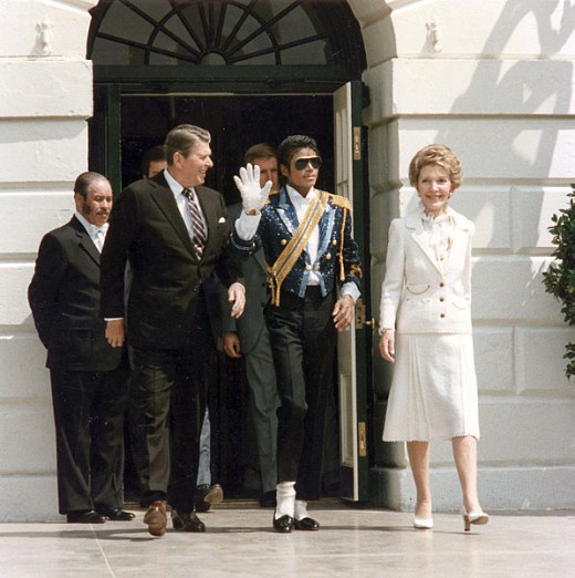 Michael Jackson helps the Reagans launch a campaign against drunk driving