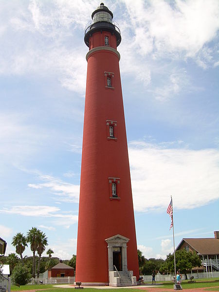 Ponce de Leon Inlet Light (Mosquito Inlet), or Ponce Inlet lighthouse,Located on South Peninsula Drive in the town of Ponce Inlet, south of Daytona Beach in Florida