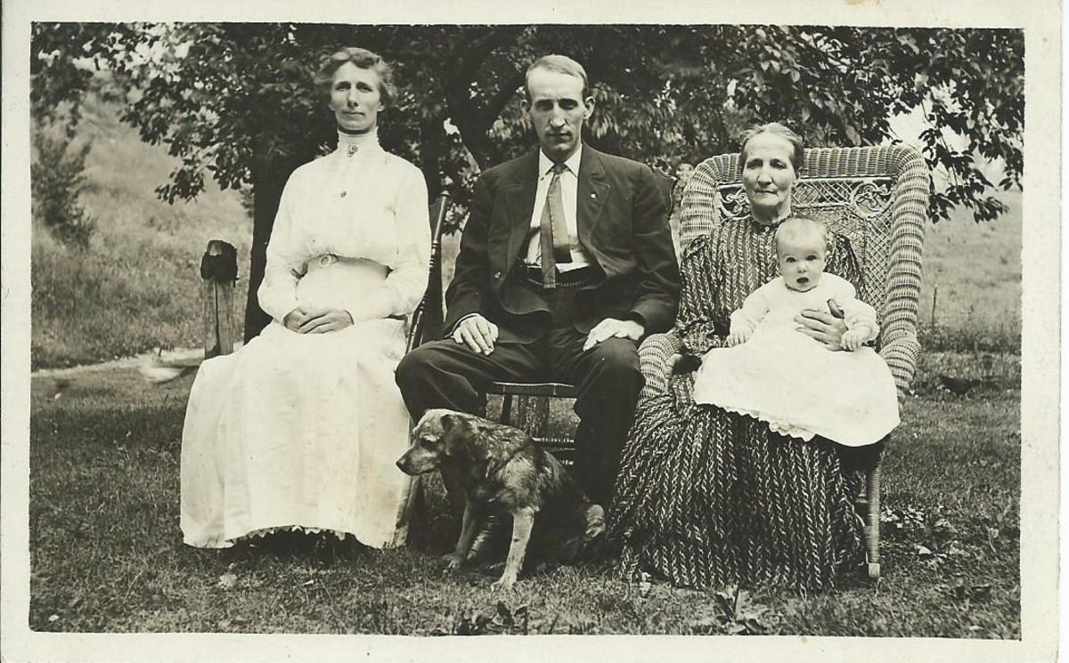 Papa posing with his family