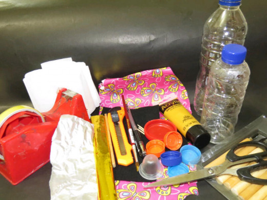 Materials and Tools used in making musician figurines.