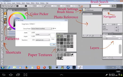 Corel Painter 13 Interface