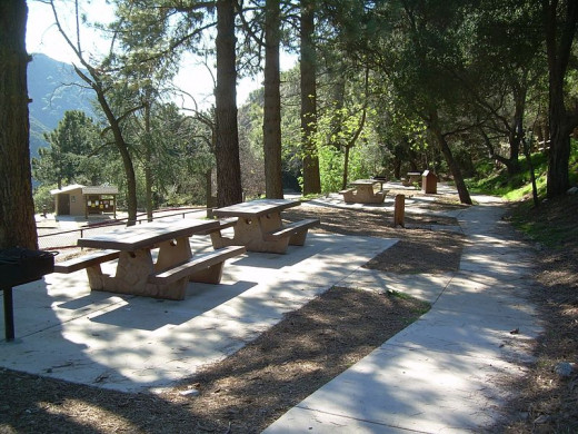 As you can see the picnic area is clean, well maintained and most importantly located and protected by trees which provide a lot of shade from the hot Californian sun