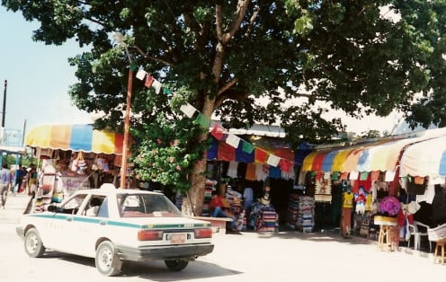 Marketplace shops offer unique items.  (Cancun).