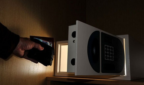 Store valuables in your hotel room safe -- document what you put in and take out.  Change the combination daily on digital safes.  Hotels safes DO get broken into  -- be cautious when choosing expensive items to bring on vacation. 