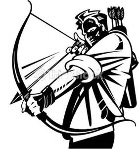 man battling with bow and arrow