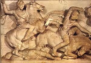art depiction of Alexander's battles