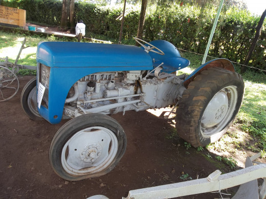 An antique paraffin tractor used by the White Settlers of Trans Nzoia District - Kitale Museum