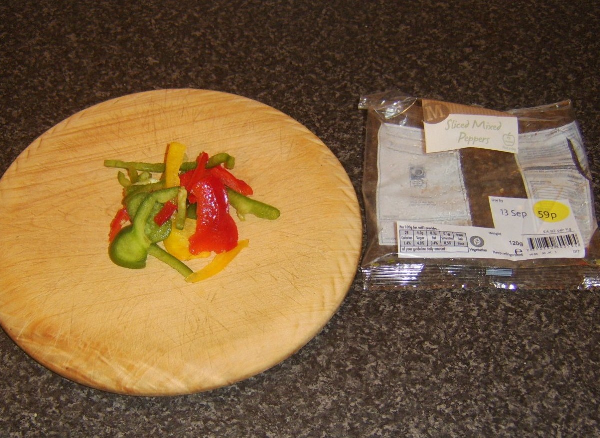 Sliced mixed bell peppers