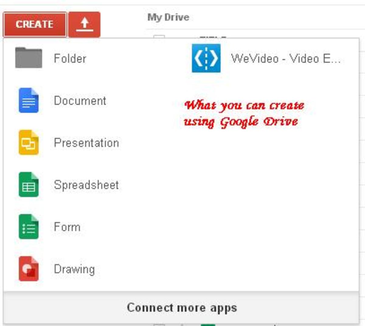 Google Docs are also available within Google Drive