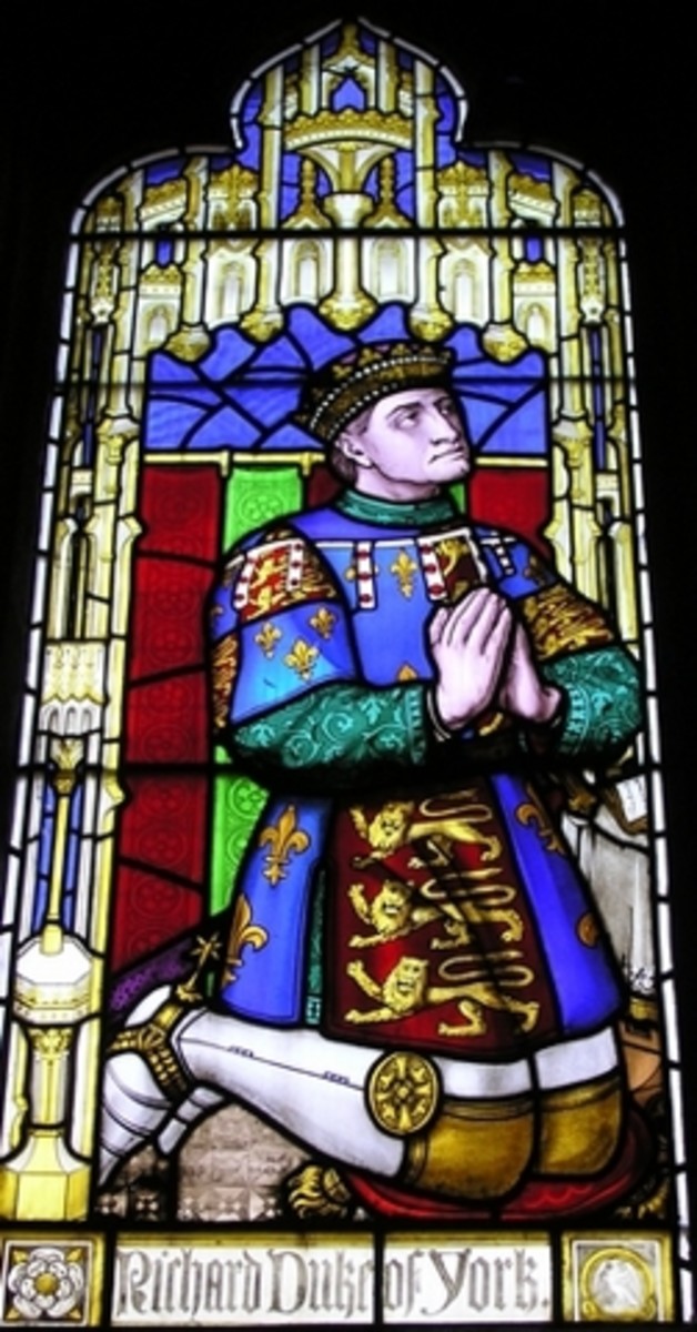 The stain glass window depiction of Richard, Duke of York